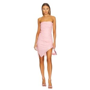 Amanda Uprichard Ruched Mini Dress in Bubblegum Pink Size XS